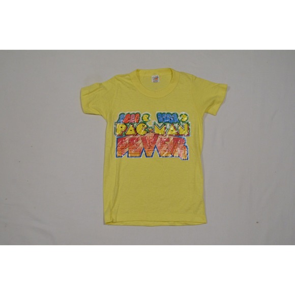 Vintage Deadstock Hanes Small 6 8 Pac-Man Fever T-Shirt Made in USA Hipster Baby - Picture 1 of 3